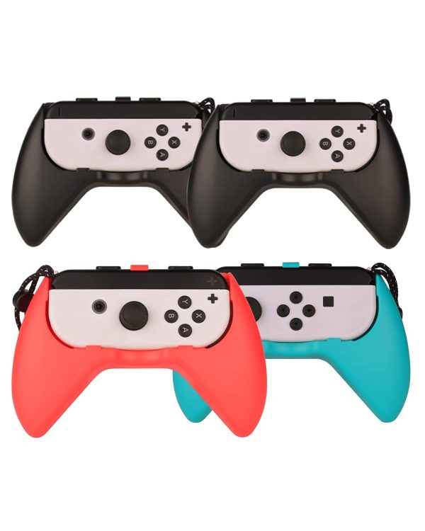 Switch Accessories - Family Bundle Accessories for Nintendo Switch, Carry Case& Screen Protector,4 Pack Joy Con Grips and Steering Wheels, Case Cover,Stand Mount,Joy Con Charger and More. - Image 7