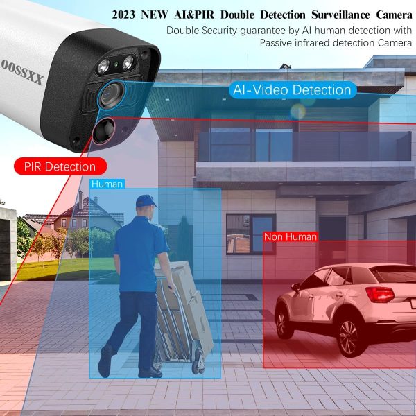 (2-Way Audio & PIR Detection) Dual Antennas Outdoor Wireless Security Camera System 5.5MP Wi-Fi Video Surveillance - Image 8