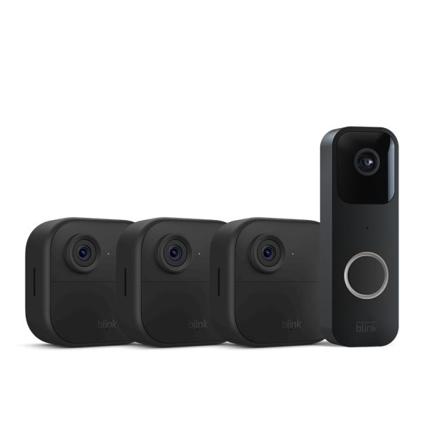 Blink Video Doorbell + 3 Outdoor 4 smart security cameras (4th Gen) with Sync Module 2 | Two-year battery life, motion detection, two-way audio, HD video, Works with Alexa - Image 2