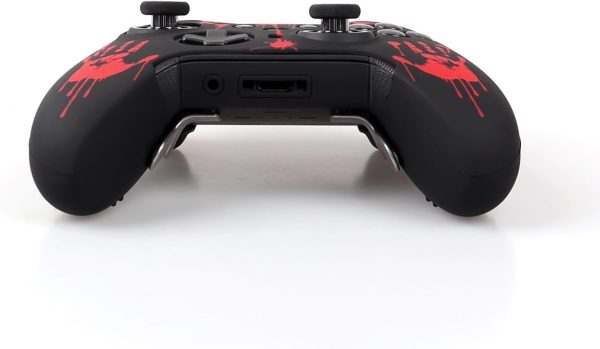 RALAN Laser Blood Handprint Design Controller Skin with 4 Thumb Grips for Xbox Elite Wireless Controller Series 2 Core, Anti-Slip Silicone Controller Cover Protector Case - Image 6