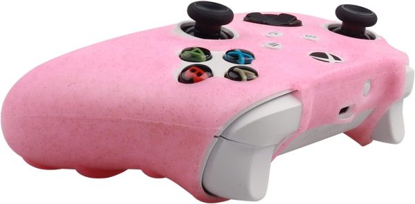 RALAN Glitter Controller Skin for Xbox Series, Anti-Slip Silicone Controller Cover Protector Case Compatible for Xbox Series Gamepad Joystick with 4 Cat Caps and Black Pro Thumb Grip x 8. - Image 5