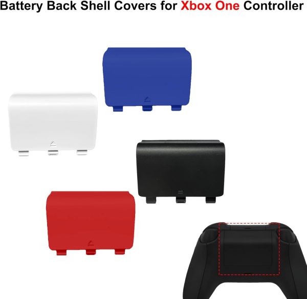 4 Pack Battery Back Cover for Xbox One/One S/X Controller Battery Back Pack for Xbox One Controller,Battery Back Shell Cover Repair Part for Xbox One/S/X Controller,NOT for Xbox Series X/S - Image 6