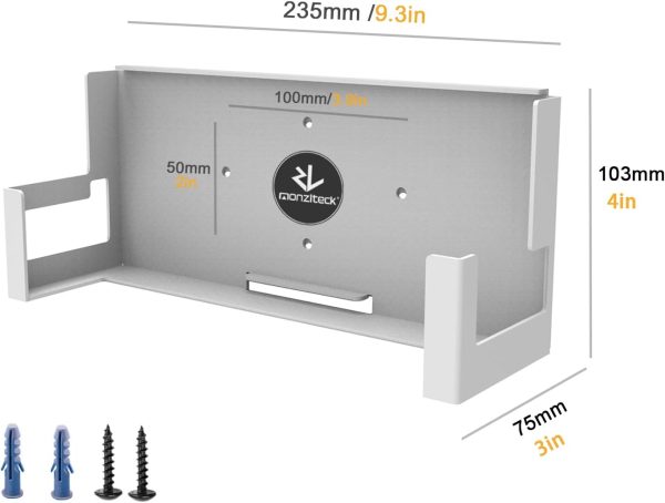 Monzlteck Wall Mount for Xbox One S，All Metal Vertical Hanging On Wall with Power Botton Left/Right,Wall Shelf Bracket for Xbox 1S - Image 2