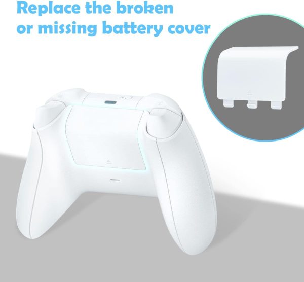 Mcbazel Battery Cover for Xbox Series X/S, Universal Replacement Battery Back Shell Door Lid Repair Part for Xbox Series S/X Controller (6 Packs) - White (NOT for Xbox One/Elite 1&2 Controllers) - Image 5