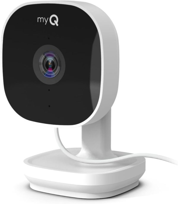 CHAMBERLAIN myQ Smart Indoor Security Camera – 1080p HD Video, Night Vision, Motion Detection, Wi-Fi, Two-Way Audio, Smartphone Control