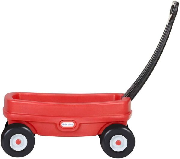 Little Tikes Lil' Wagon – Red And Black, Indoor and Outdoor Play, Easy Assembly, Made Of Tough Plastic Inside and Out, Handle Folds For Easy Storage | Kids 18