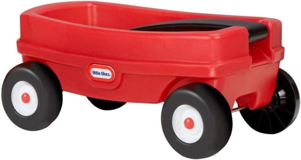 Little Tikes Lil' Wagon – Red And Black, Indoor and Outdoor Play, Easy Assembly, Made Of Tough Plastic Inside and Out, Handle Folds For Easy Storage | Kids 18 - Image 2