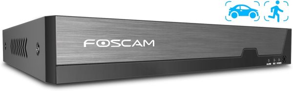 FOSCAM 3K 5MP 8CH PoE Network Video Recorder for Home Security Camera System,Work with 8MP(3CH)/5MP/4MP ONVIF IP Cameras with AI Human/Vehicle Detection,Remote Access 24/7 Recording,No Hard Disk Drive