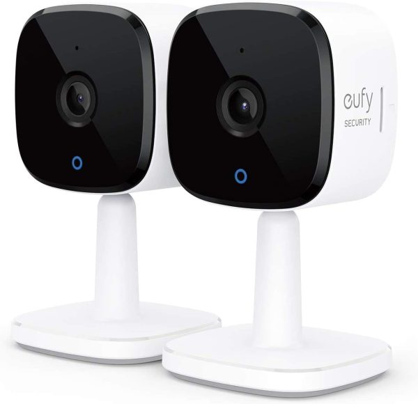 eufy Security Indoor Cam C120 2-Cam Kit | 2K Security Indoor Camera | Plug-in Camera with Wi-Fi | Human and Pet AI | Works with Voice Assistants | Night Vision | Two-Way Audio | HomeBase 3 Compatible