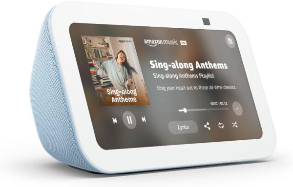 Amazon Echo Show 5 (newest model), Smart display with 2x the bass and clearer sound, Cloud Blue - Image 2