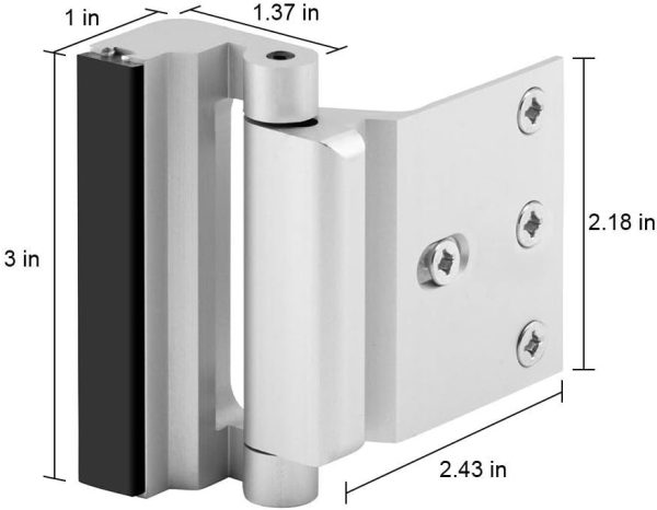 Home Security Door Lock, 2 Pack Childproof Door Reinforcement Lock with 3 Inch Stop Withstand 800 lbs for Top Front Inward Swinging Door, Upgrade Flip High Night Lock to Defend Your Home Kids - Image 8