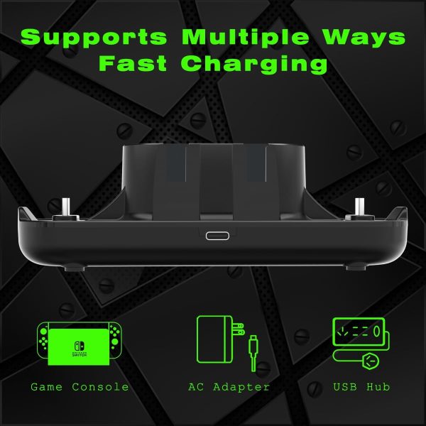 Switch Controller Charger for Nintendo Switch,6 in 1 Controller Charging Dock Compatible with Joy Con and Pro Controller,Joycon Charger with LED Indicator and Charger Cable - Image 5