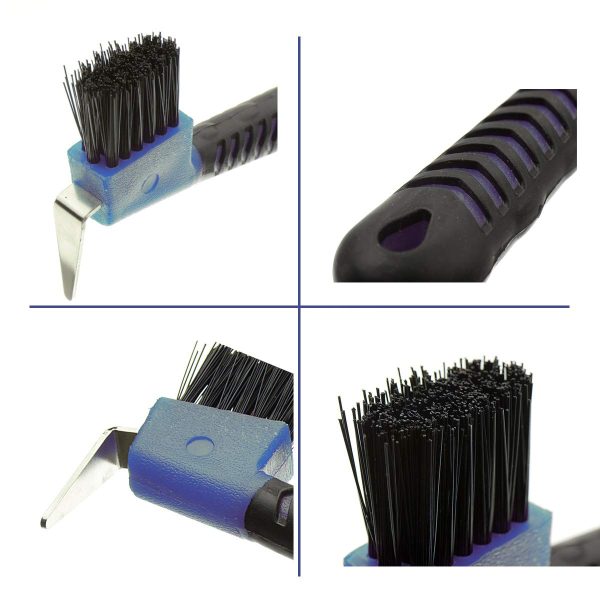 Horse Hoof Pick Brush with Soft Touch Handle (Royal Blue) - Image 2