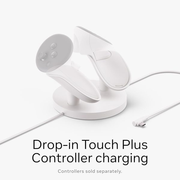 Meta Quest Compact Charging Dock — Works with Meta Quest 3/3S — Extended Headset Charging Cable — Wireless Charging for Touch Plus Controllers - Image 4