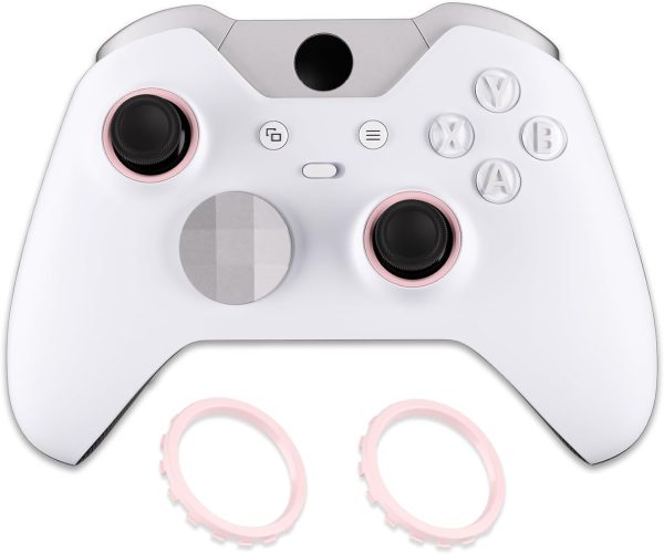 eXtremeRate Replacement Accent Rings for Xbox Elite Series 2 Core | for Elite Series 2 | for Xbox One Elite | for eXtremeRate ASR Version Shell for Xbox Series X/S Controller - Cherry Blossoms Pink - Image 9