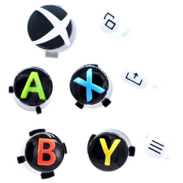 Deal4GO 8-Pack ABXY Buttons w/Menu View Share Key Set Replacement for Xbox Series S & Xbox Series X Controller (White) (XSSX-8PB) - Image 2