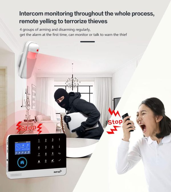 Wireless WiFi Smart Home Security DIY Alarm System with Motion Detector,Notifications with app,Door/Window Sensor, Siren,Compatible with Alexa,NO Monthly Fees - Image 4