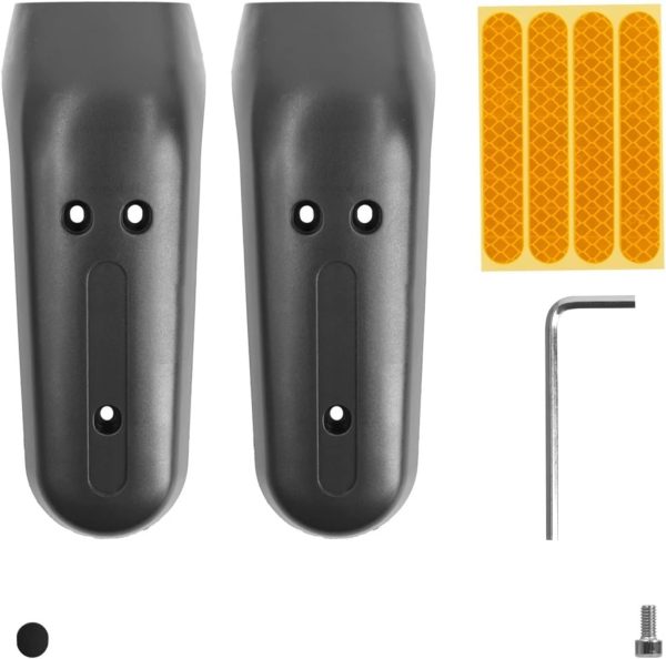 Compatible With Ninebot Max G30 G30D E-Scooter Front Fork Protection Cover Sets Front Wheel Stent Shell With Reflective Sticker Screws Parts