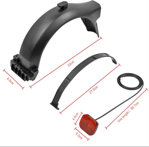 Rear Taillight Set Compatible with Ninebot F30D F40D Electric Scooter Parts Kickscooter Rear Mudguard Brake Safty Lamp Accessories - Image 2