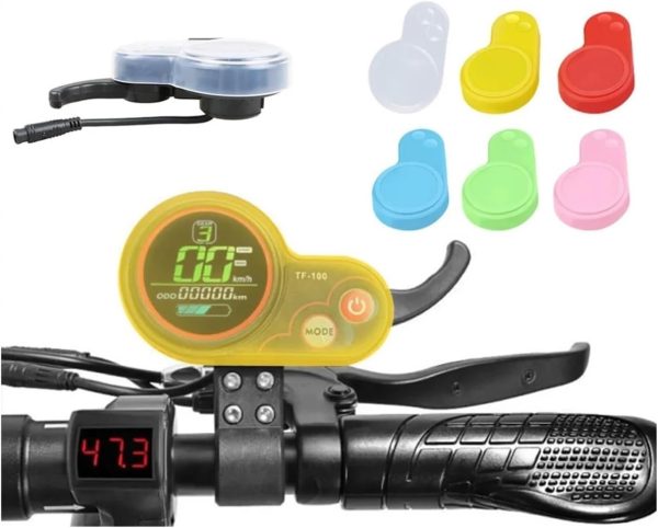 Electric Scooter Parts Waterproof Silicon Cover Compatible with Kugoo M4 LCD Display Transparent Protective Cap Compatible with Electric Scooter Instrument Dashboard(Green) - Image 2