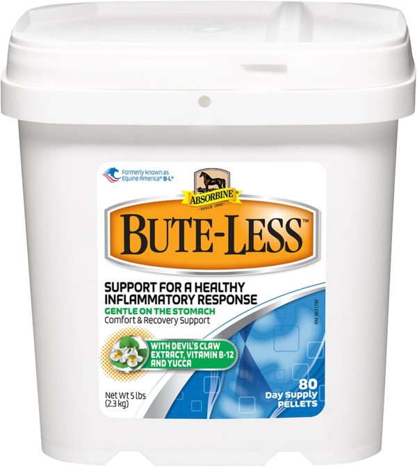 Absorbine Bute-Less Comfort & Recovery Supplement Pellets, Healthy Inflammatory Response, 5 lb / 80 Day Supply