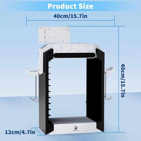 Switch Organizer Station with Switch Controller Charger, Multifunctional Storage Stand for Nintendo Switch Dock. for Switch Controller Holder、Joy con Charging Dock and Switch OLED Console - Image 7