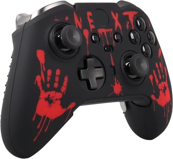 RALAN Laser Blood Handprint Design Controller Skin with 4 Thumb Grips for Xbox Elite Wireless Controller Series 2 Core, Anti-Slip Silicone Controller Cover Protector Case - Image 7