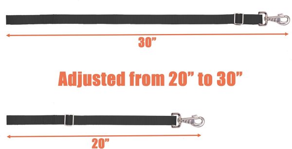 Adjustable Nylon Bucket Strap （3 Pack）- for Hay Nets, Water Buckets, Hanging Strap,Horse Outdoor Feeders,Heavy Duty Horse Water Feed, 30" (Black) - Image 2