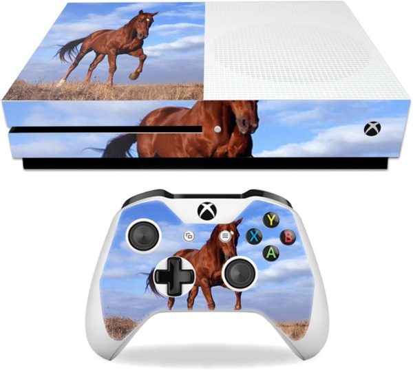 MightySkins Skin Compatible with Microsoft Xbox One S - Horse | Protective, Durable, and Unique Vinyl Decal wrap Cover | Easy to Apply, Remove, and Change Styles | Made in The USA