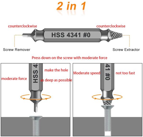 Gifts for Men,Damaged Screw Extractor Set-Christmas Stocking Stuffers for Adults Men Him,Mens Gifts,Husband,Stripped Screws Nuts & Bolts Drill Bit Tools for Easy Removal of Rusty Broken Hardware Gifts - Image 3