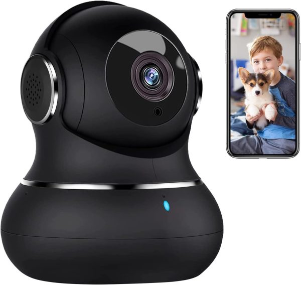 litokam 2K Indoor Security Camera, 360° Cameras for Home Security Indoor with Motion Detection, Pet Camera with Phone App, Baby Monitor-Night Vision