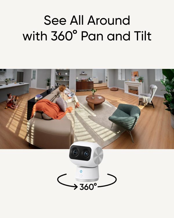 eufy Security Indoor Cam S350, Dual Cameras, 4K UHD Security Camera with 8× Zoom, 360° Camera, Baby Monitor, Pet Camera, Human/Pet Detection, AI Tracking, 2.4G/5G Wi-Fi, Plug in - Image 5