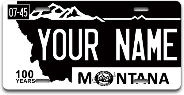 Bleu Reign Personalized License Plate Decor - 50 States, Add Custom Name (3 Sizes)