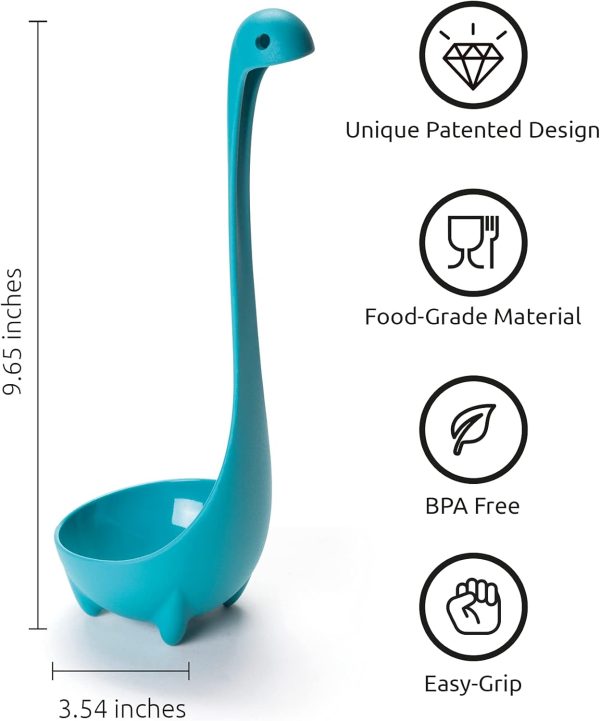 OTOTO The Original Nessie Ladle - Soup Ladle, Cute Gifts, Funny Kitchen Gadgets, Loch Ness design, Cooking Gifts for Mom - Cute and Practical Kitchen Utensils - Unique Gifts for Women - Image 2