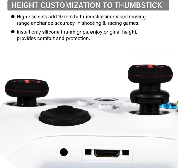 FPS Thumbstick Extender & Printing Rubber Silicone Grip Cover 2 Sets for Xbox Series X/S & Xbox One Controller(Immortal) - Image 4