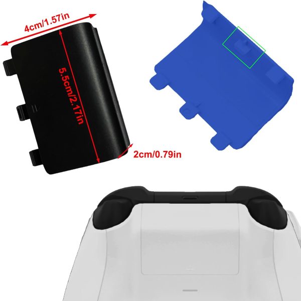 4 Pack Battery Back Cover for Xbox One/One S/X Controller Battery Back Pack for Xbox One Controller,Battery Back Shell Cover Repair Part for Xbox One/S/X Controller,NOT for Xbox Series X/S - Image 3