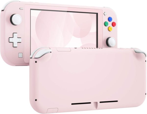 eXtremeRate Cherry Blossoms Pink DIY Replacement Shell for Nintendo Switch Lite, NSL Handheld Controller Housing with Screen Protector, Custom Cover for Nintendo Switch Lite [Console NOT Included]