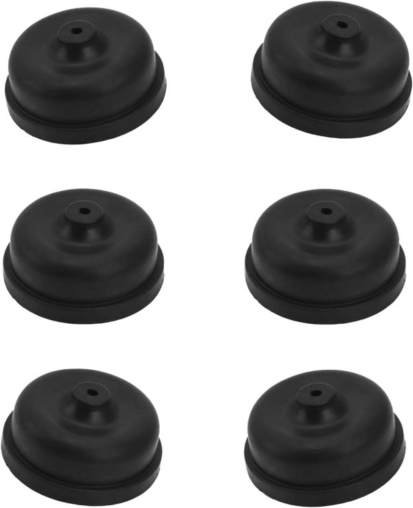 6Pcs Black Aquarium Diaphragm Air Pump Accessories EPDM Rubber Oxygen Pump Replacement Parts for Aquarium Fishing Oxygen Pump Aquarium Diaphragm Silicone Cup Parts Reolacements Fish and Aquatic Pets