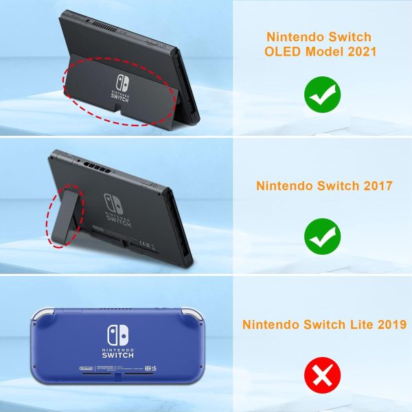 Fintie Carrying Case for Nintendo Switch OLED Model 2021/Switch 2017, [Shockproof] Hard Shell Protective Cover Travel Bag w/10 Game Card Slots for Switch Console Joy-Con & Accessories - Image 2