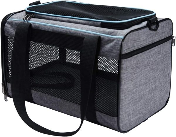 Vceoa 17.5x11x11 Inches Cat, Dog Carrier for Pets Up to 16 Lbs, Soft-Sided Cat Bag Animal Carriers Travel Puppy Carry As a Toy of Fabric Pet Home - Image 2