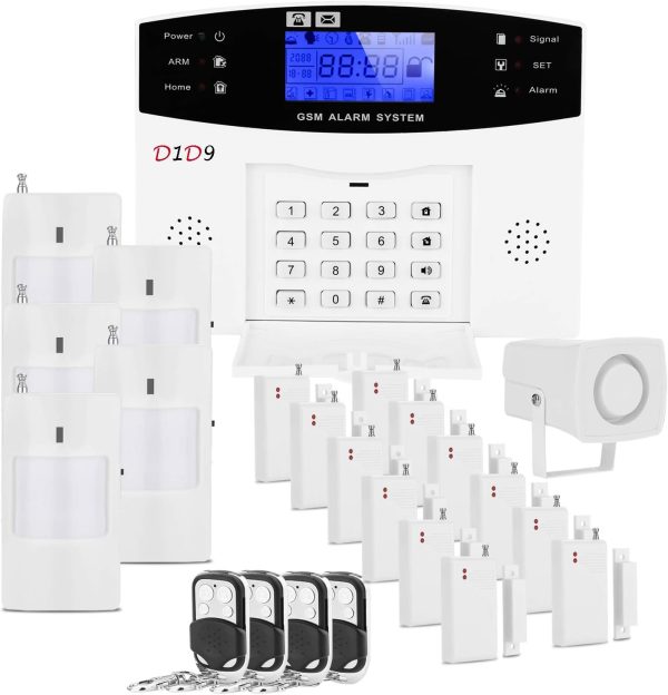 Home Burglar Alarm System 23 pcs kit Wireless DIY GSM Auto Dialer for House Security