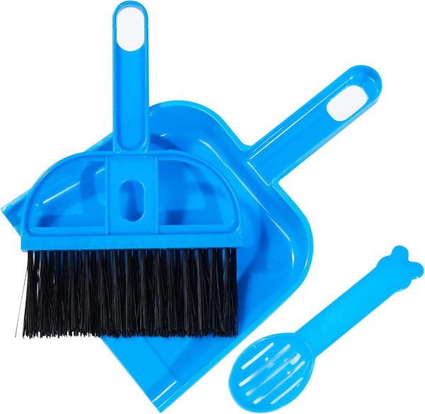 3 Pack Mini Hand Broom and Dustpan Sand Scooper Set Cage Cleaner, Cleaning Tool Set for Animal Waste for Guinea Pigs, Cats, Hedgehogs, Hamsters, Chinchillas, Rabbits, Reptiles and Other Small Animals