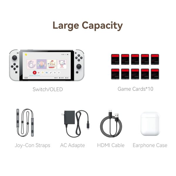 GeekShare Vintage Carry Case Compatible with Nintendo Switch/Switch OLED - Portable Hardshell Travel Carrying Case fit Switch Console with Acrylic Strap - Image 4