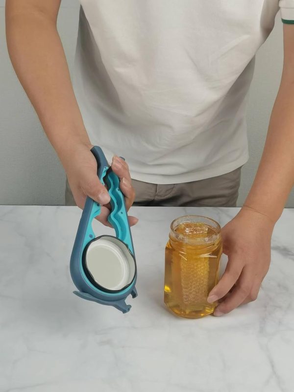 Otstar Jar Opener Bottle Opener and Can Opener for Weak hands, Seniors with Arthritis and Anyone with Low Strength, Mutil Jar Opener Get Lids Off Easily (Blue and Grey) - Image 8