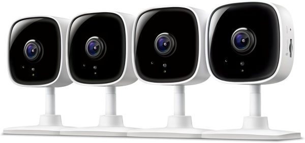 Tapo by TP-Link 1080P Indoor Security Camera for Baby Monitor, Pet Camera w/Motion Detection, 2-Way Audio Siren, Night Vision, Cloud & SD Card Storage, Works w/Alexa & Google Home, C100(4-Pack)