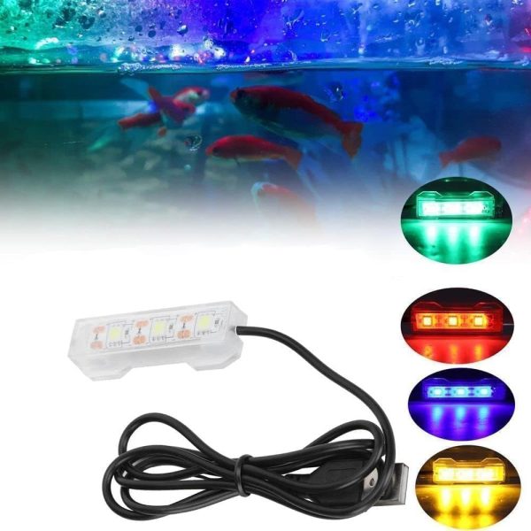 Blue Light Small Aquarium Led Light, Multicolor Led Fish Tank Light for Freshwater Plants Aquarium Accessories, Fish and Aquatic Pets Aquarium Lights