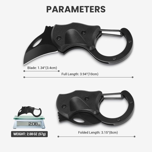 Small Pocket Knife for Men, Self Defense Keychain Box Cutter with 1.34inch Blade, Mini Folding Knives EDC Gadgets for Everyday Carry, Christmas Stocking Stuffers Gift for Adults Men Him - Image 6