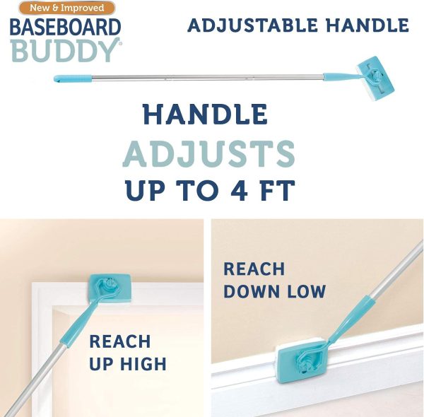 Baseboard Buddy – Baseboard & Molding Cleaning Tool! Includes 1 Baseboard Buddy and 3 Reusable Cleaning Pads, As Seen on TV - Image 6