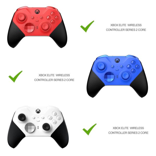 Elite Series 2 Paddles Accessories, Metal Thumbsticks Replacement Buttons for Xbox One Elite Series 2 Core, 9 in 1 Component Pack Includes 4 Joysticks, 4 Paddles and 1 Dpad(Red) - Image 4