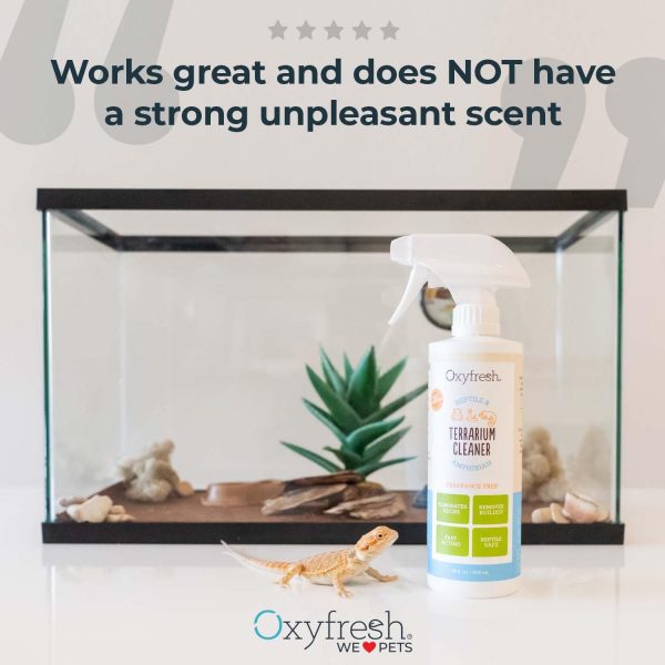 Oxyfresh Premium Terrarium Cleaner – Professional Amphibian & Reptile Terrarium Smell Eliminator – Safe & Quickly Removes Waste & Odors – Streak Free Glass – Bleach Free - Image 3